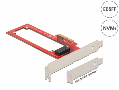 Delock PCI Express x4 Card to 1 x EDSFF E1.S Slot - Low Profile Form Factor