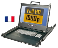 Lindy Full HD DVI 17" / 44cm LCD KVM Terminal PRO USB 2.0, FR Layout