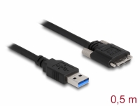 Delock Cable USB 3.0 Type-A male to Type Micro-B male with screws 0.5 m