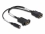 Delock DisplayPort Cable 4K 60 Hz with DC feed 2.1 x 5.5 mm 0.30 m panel-mount