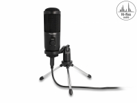 Delock USB Condenser Microphone with Stand 24 Bit / 192 kHz for PC and Laptop