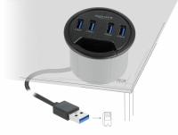 Delock 4 Port In-Desk Hub with 4 x SuperSpeed USB Type-A Port