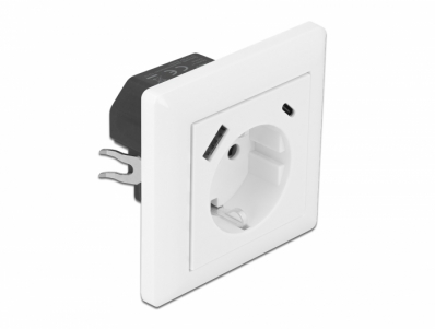Delock Wall Socket with two USB Charging Ports 3.4 A, 1 x USB Type-A and 1 x USB Type-C™