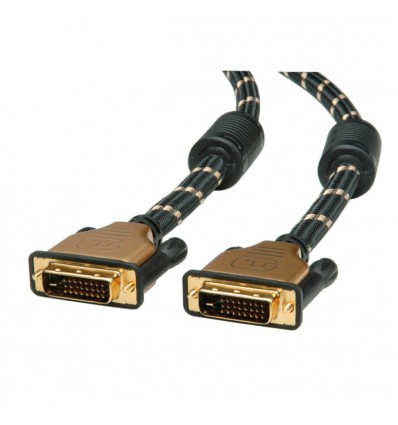 ROLINE GOLD Monitor Cable, DVI M - DVI M, (24+1) dual link 7.5 m