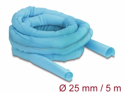 Delock Woven Sleeve self-closing heat-resistant 5 m x 25 mm blue