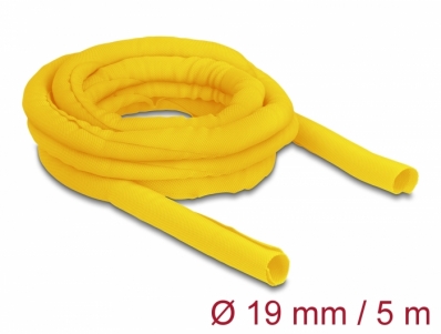 Delock Woven Sleeve self-closing heat-resistant 5 m x 19 mm yellow
