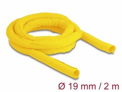Delock Woven Sleeve self-closing heat-resistant 2 m x 19 mm yellow