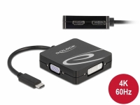 Delock USB Type-C™ adapter for a VGA, DVI, HDMI or DisplayPort monitor