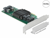 Delock PCI Express x8 Card to 4 x internal SFF-8643 NVMe - Low Profile Form Factor