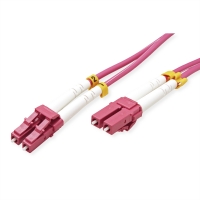 VALUE Fibre Optic Jumper Cable, 50/125 µm, LC/LC, OM4, violet, 7 m