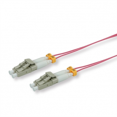 ROLINE FO SLIM Jumper Cable 50/125µm OM4, LSOH, LC/LC, OD 1.2mm, violet, 7 m