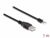 Delock Cable USB 2.0 Type-A male to 4 x open wires 1 m black