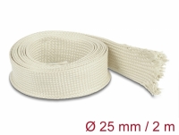 Delock Braided Sleeve made of nomex fibers 2 m x 25 mm white