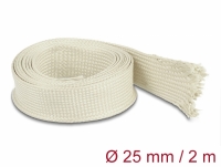 Delock Braided Sleeve made of nomex fibers 2 m x 25 mm white