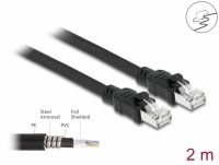 Delock Network cable RJ45 Cat.6A F/UTP with inner metal sheath 2 m