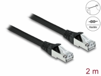Delock RJ45 Network Cable Cat.6A S/FTP PUR Outdoor 2 m black