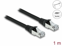 Delock RJ45 Network Cable Cat.6A S/FTP PUR Outdoor 1 m black