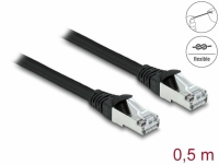 Delock RJ45 Network Cable Cat.6A S/FTP PUR Outdoor 0.5 m black