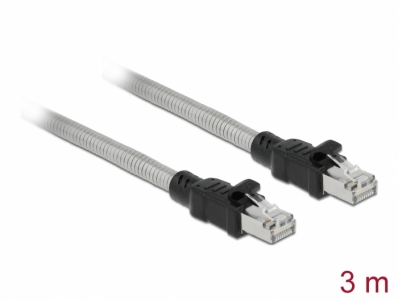 Delock RJ45 Cable Cat.6A U/FTP with metal jacket 3 m