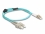 Delock Fiber Optical Cable with metal armouring LC Duplex to SC Duplex Multi-mode OM3 1 m