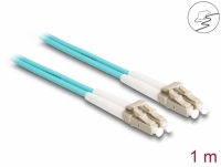 Delock Fiber Optical Cable with metal armouring LC Duplex to LC Duplex Multi-mode OM3 1 m