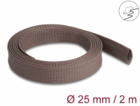Delock Braided Sleeve rodent resistant stretchable 2 m x 25 mm brown
