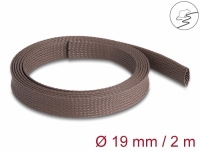 Delock Braided Sleeve rodent resistant stretchable 2 m x 19 mm brown