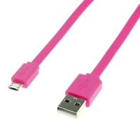 ROLINE USB 2.0 Cable, A - Micro B, M/M, pink, 1.0 m