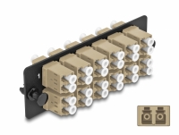 Delock Fiber Optic Adapter Panel LC Duplex OM1 / OM2 12 Port beige