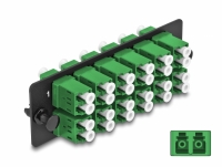 Delock Fiber Optic Adapter Panel LC Duplex APC 12 Port green