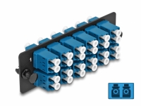 Delock Fiber Optic Adapter Panel LC Duplex UPC 12 Port blue