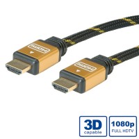 ROLINE GOLD HDMI High Speed Cable with Ethernet, HDMI M-M 5 m