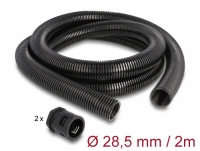 Delock Cable protection sleeve 2 m x 28.5 mm with PG21 conduit fitting set black