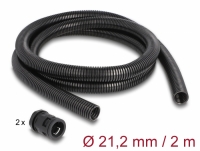 Delock Cable protection sleeve 2 m x 21.2 mm with PG16 conduit fitting set black