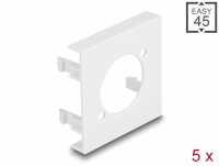 Delock Easy 45 Module Plate Round cut-out D-Type, 45 x 45 mm 5 pieces white