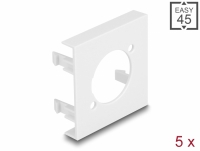 Delock Easy 45 Module Plate Round cut-out D-Type, 45 x 45 mm 5 pieces white