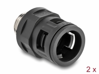 Delock Conduit Fitting with brass external thread M20 black 2 pieces