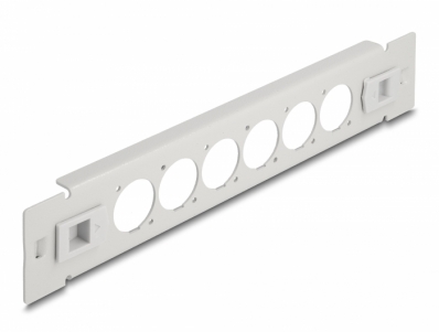 Delock 10″ D-Type Patch Panel 6 port tool free grey