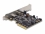 Delock PCI Express x4 Card to 1 x SuperSpeed USB 20 Gbps (USB 3.2 Gen 2x2) USB Type-C™ + 1 x USB Type-C™ PD 20 Watt