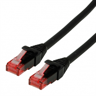 ROLINE UTP Cable Cat.6 Component Level, LSOH, black, 0.3 m