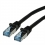 ROLINE S/FTP Patch Cord Cat.6A, Component Level, LSOH, black, 0.5 m