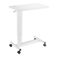 ROLINE Gas Spring Side Table / Workstation, height adjustable, white