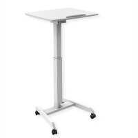 ROLINE PC Standing Workstation, height adjustable, tiltable, white