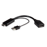 ROLINE 4K Adapter, active, v1.2, HDMI - DP, M/F