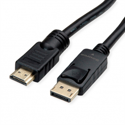 ROLINE DisplayPort Cable, DP - UHDTV, M/M, black, 10 m