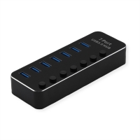 ROLINE USB 3.2 Gen 1 Hub, 7 Ports, switchable