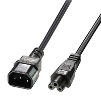Lindy 2m IEC C14 to IEC C5 Cloverleaf Extension Cable
