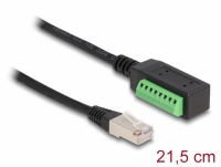 Delock RJ45 Cable Cat.5e plug to Terminal Block Adapter 21.5 cm