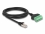 Delock RJ45 Cable Cat.6 plug to Terminal Block Adapter 2 m 2-part