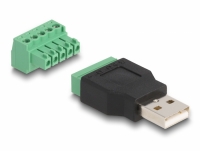 Delock USB 2.0 Type-A male to Terminal Block Adapter 2-part